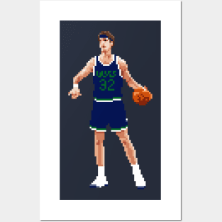 Christian Laettner Pixel Standing Posters and Art